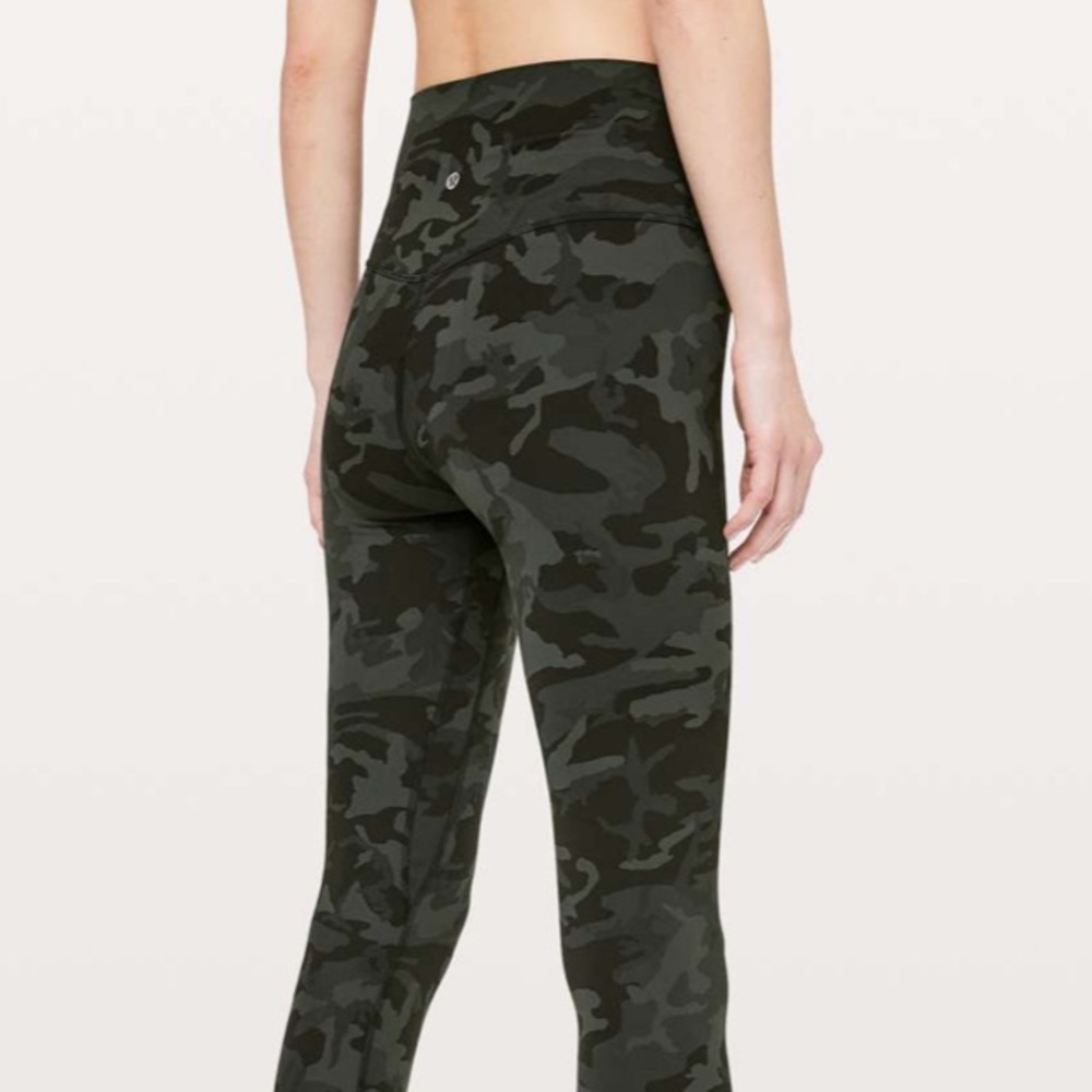 Lululemon Align Pant 28" in Incognito Camo Multi Gator Green